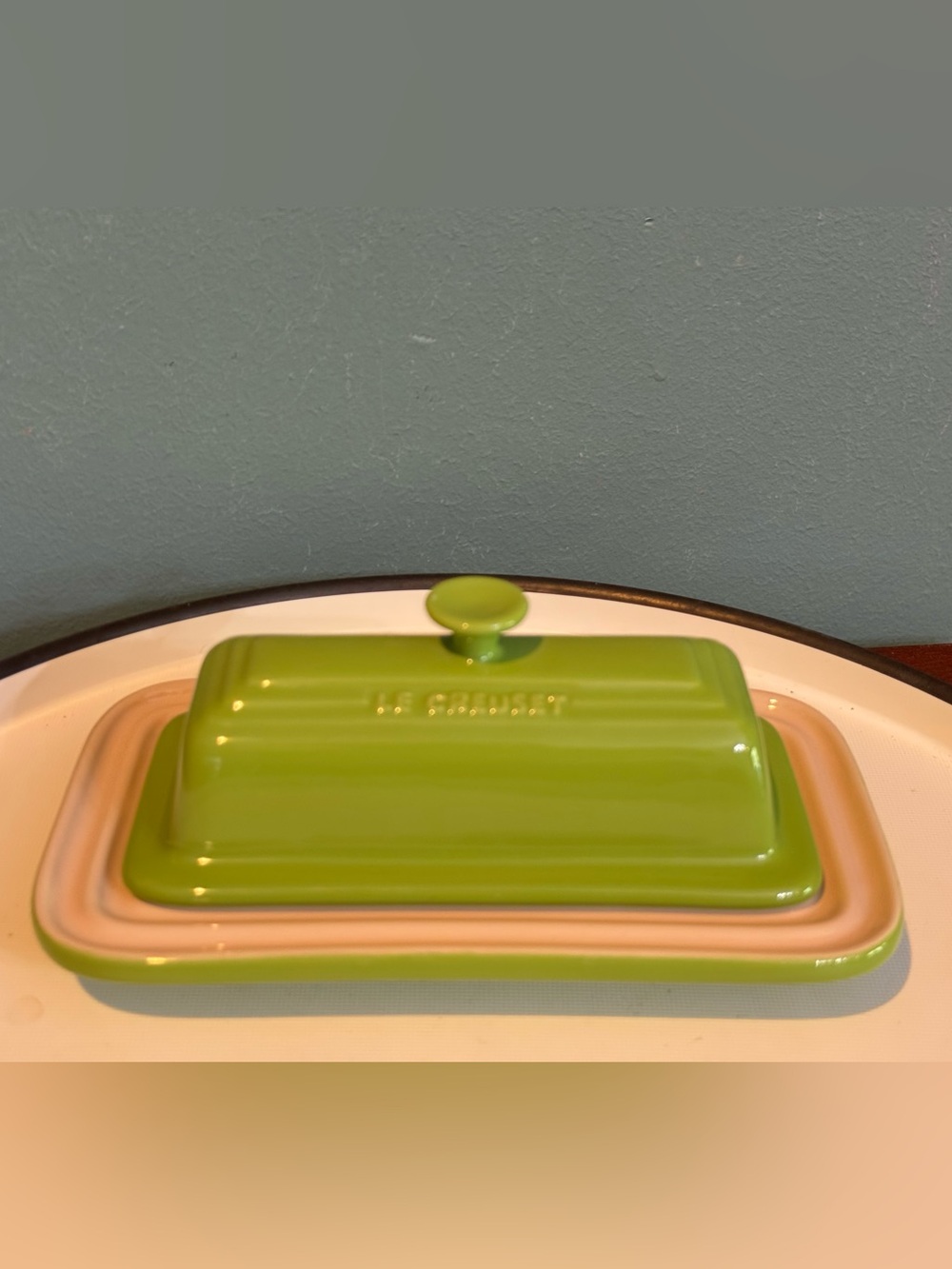 Le Creuset Covered butter dish in Kiwi Green
